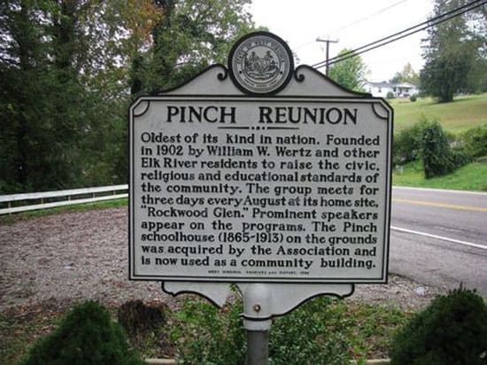 Pinch, West Virginia town sign