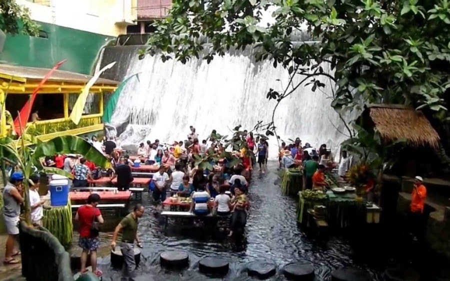 The Labassin Waterfall Restaurant in the Philippines