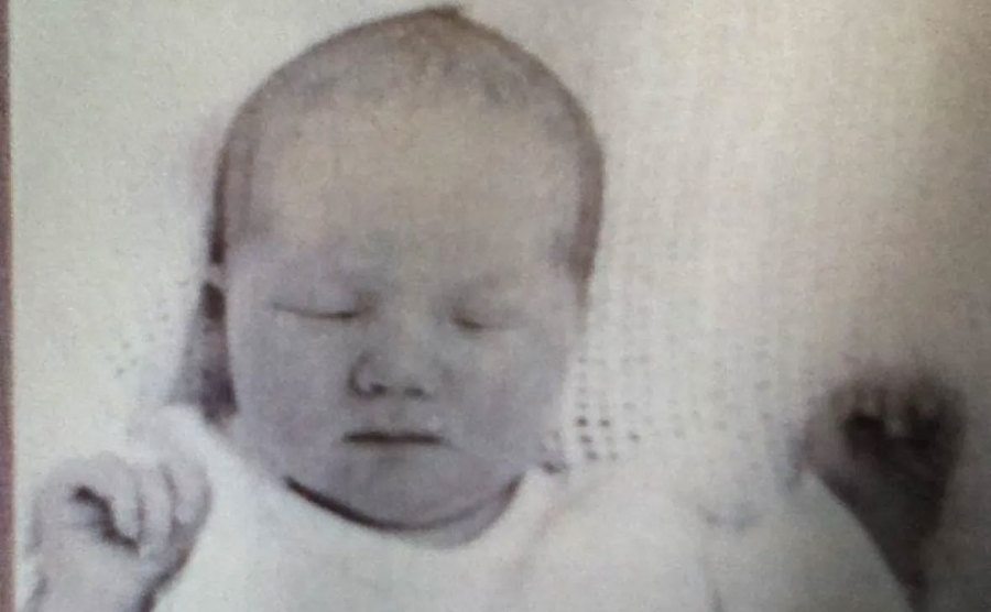 Helen’s daughter, Michele Johnston, is pictured as an infant. 