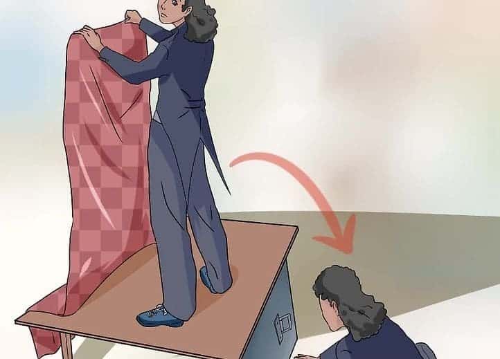 illustration of the vanishing act magic trick